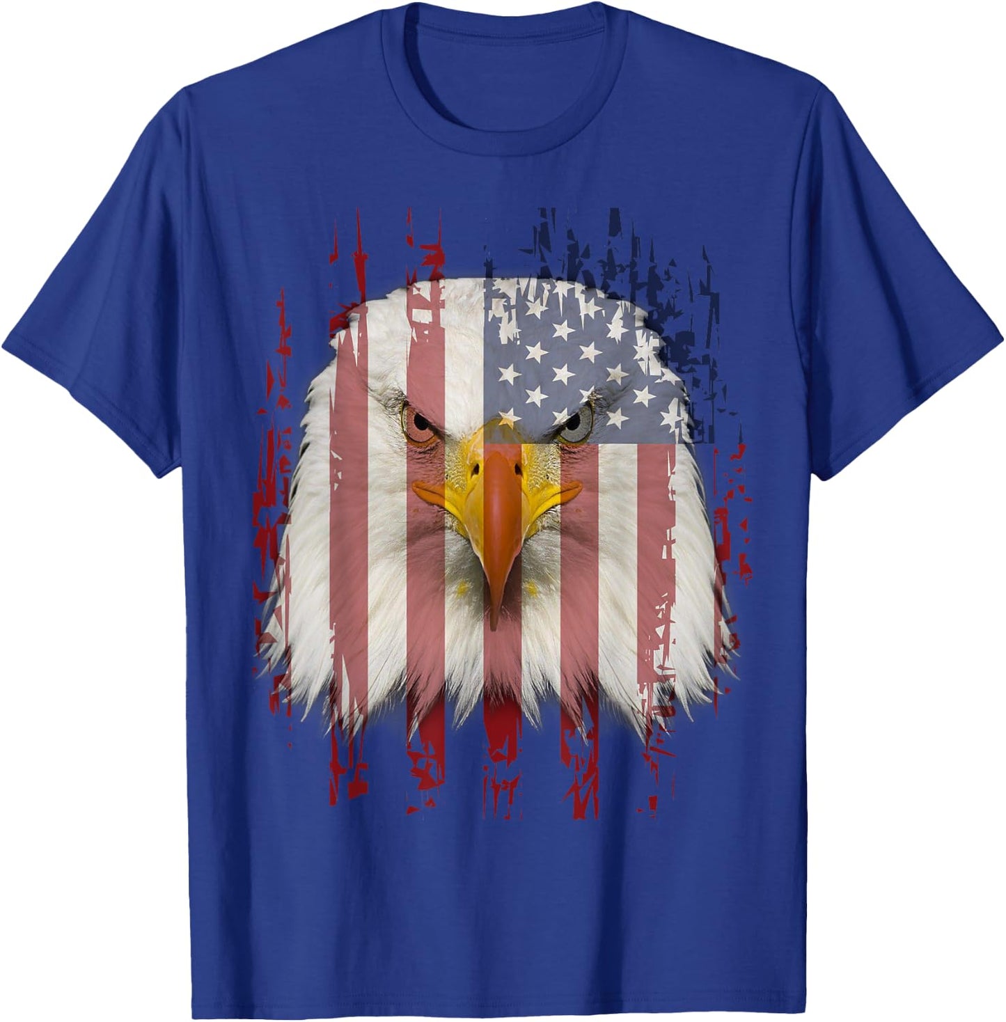 USA Eagle With American Flag T-Shirt - T-Shirt | Royal