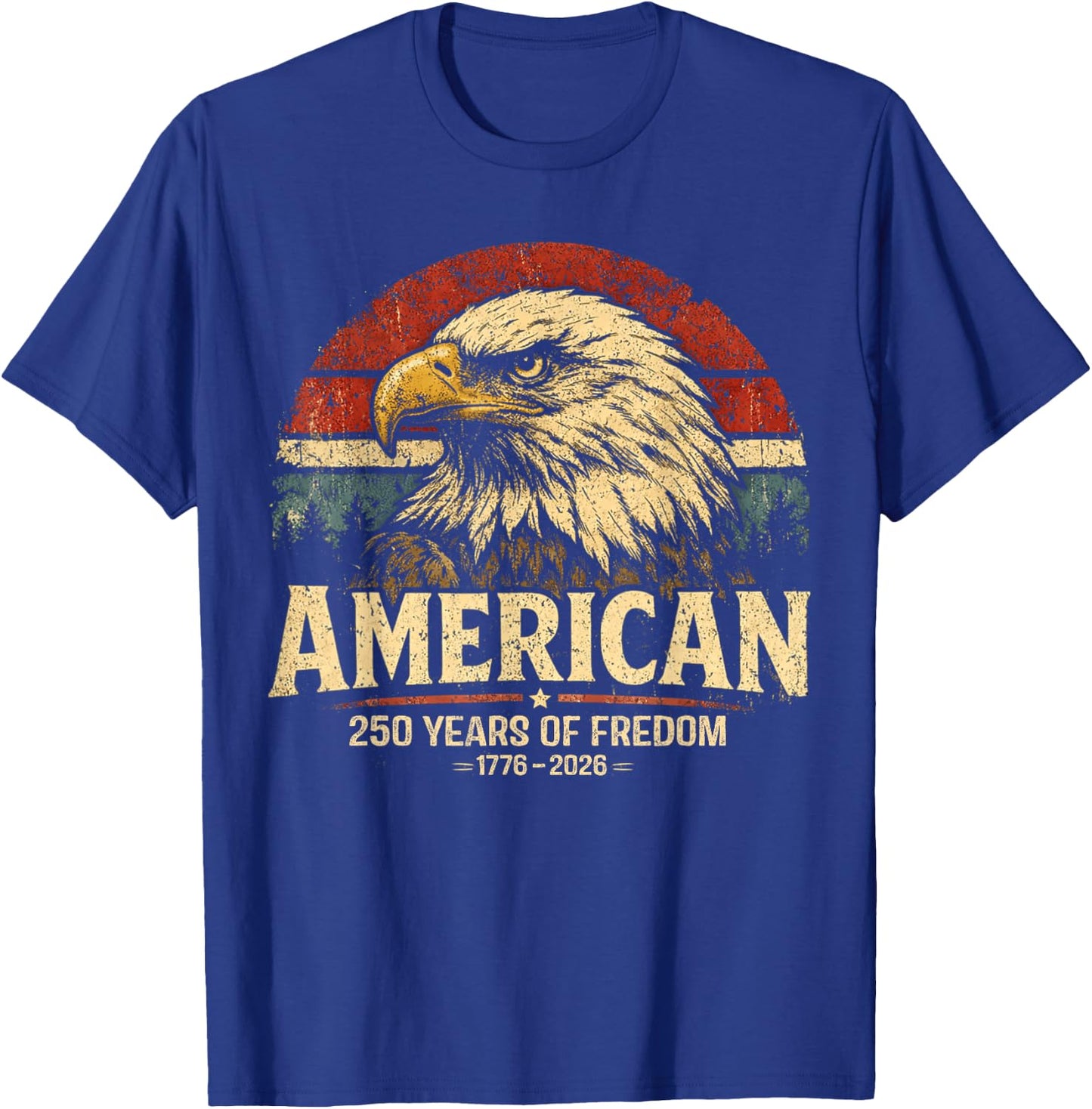 America Retro 250 Years 250th Anniversary USA 1776 2026 T-Shirt - T-Shirt | Royal