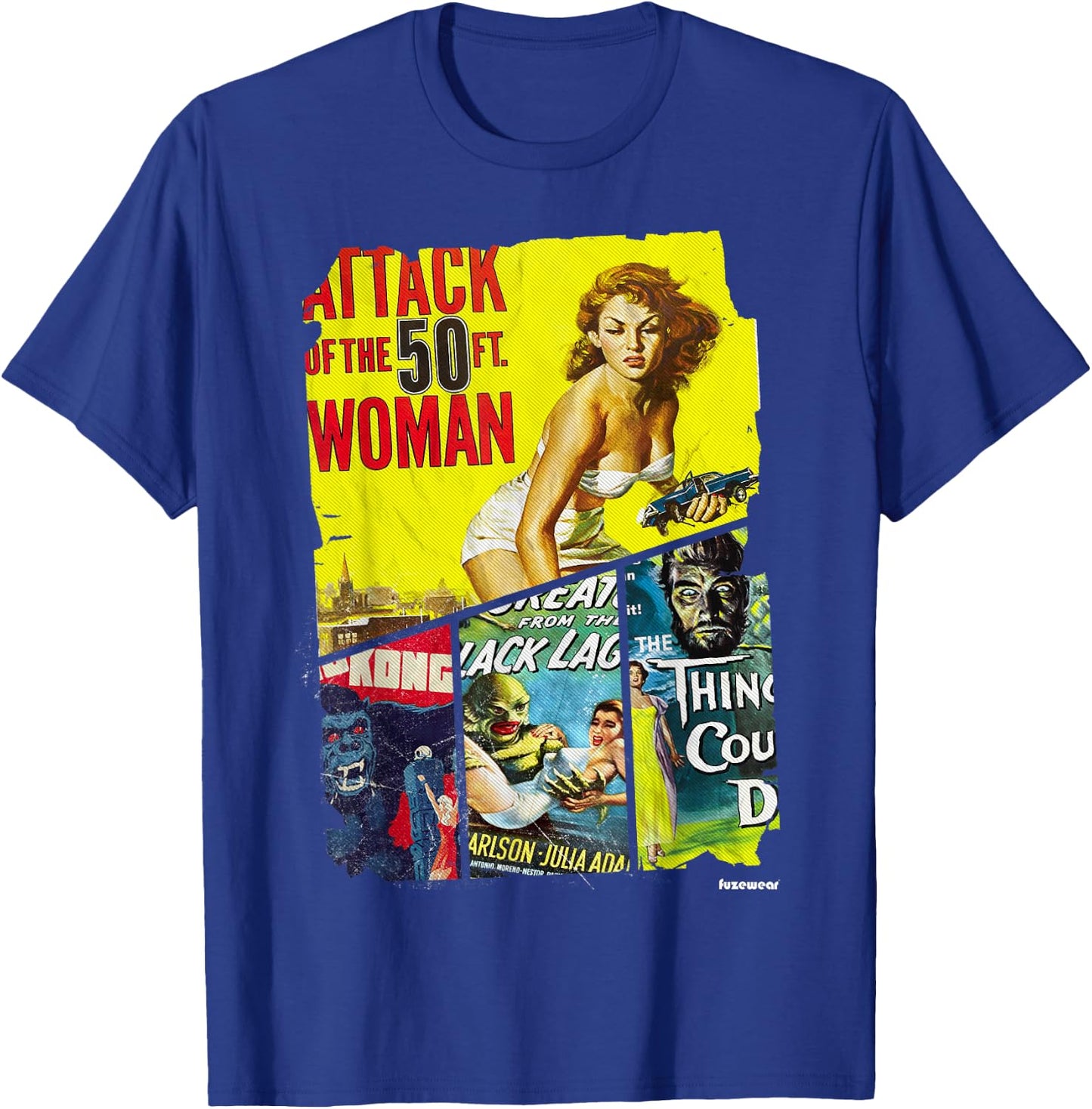 Vintage Style Sci Fi Movie Poster Collage T-Shirt - T-Shirt | Royal