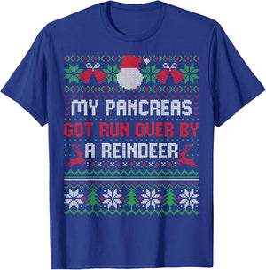 T1D Diabetic Type 1 Diabetes Awareness Christmas Men Women T-Shirt - T-Shirt | Royal