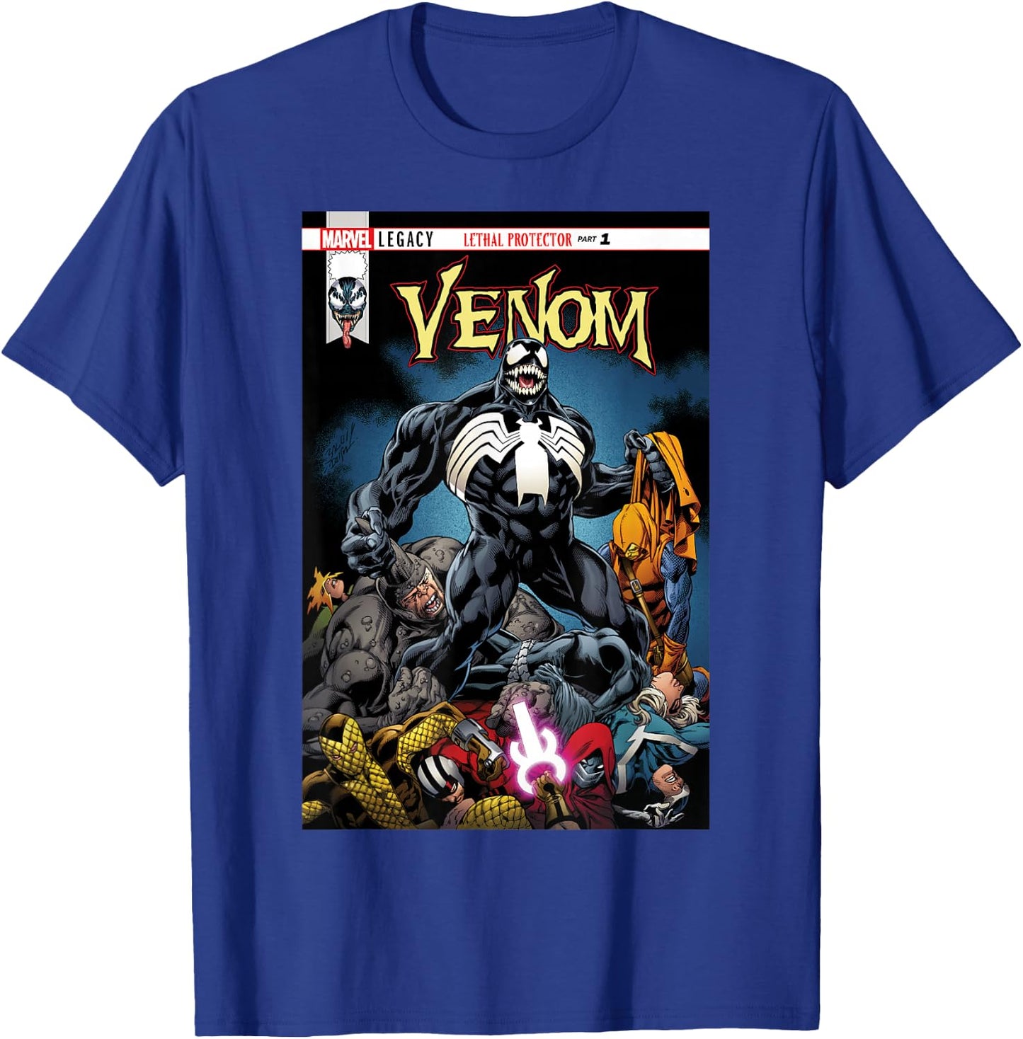 Marvel Venom Lethal Pileup Comic Cover Graphic T-Shirt - T-Shirt | Royal