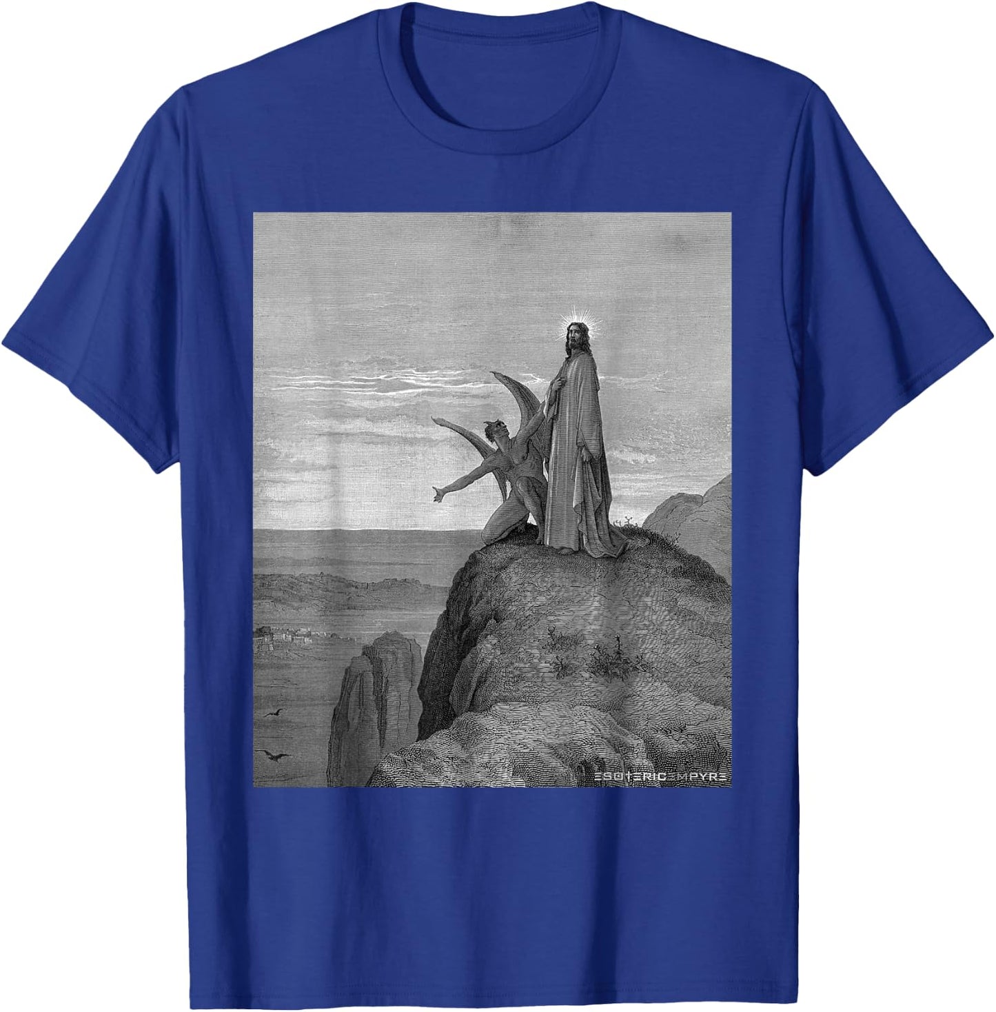 Jesus Satan Temptation by Gustave Dore T-Shirt - T-Shirt | Royal