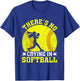 There's No Crying In Softball Motivational Quote T-Shirt - T-Shirt | Royal