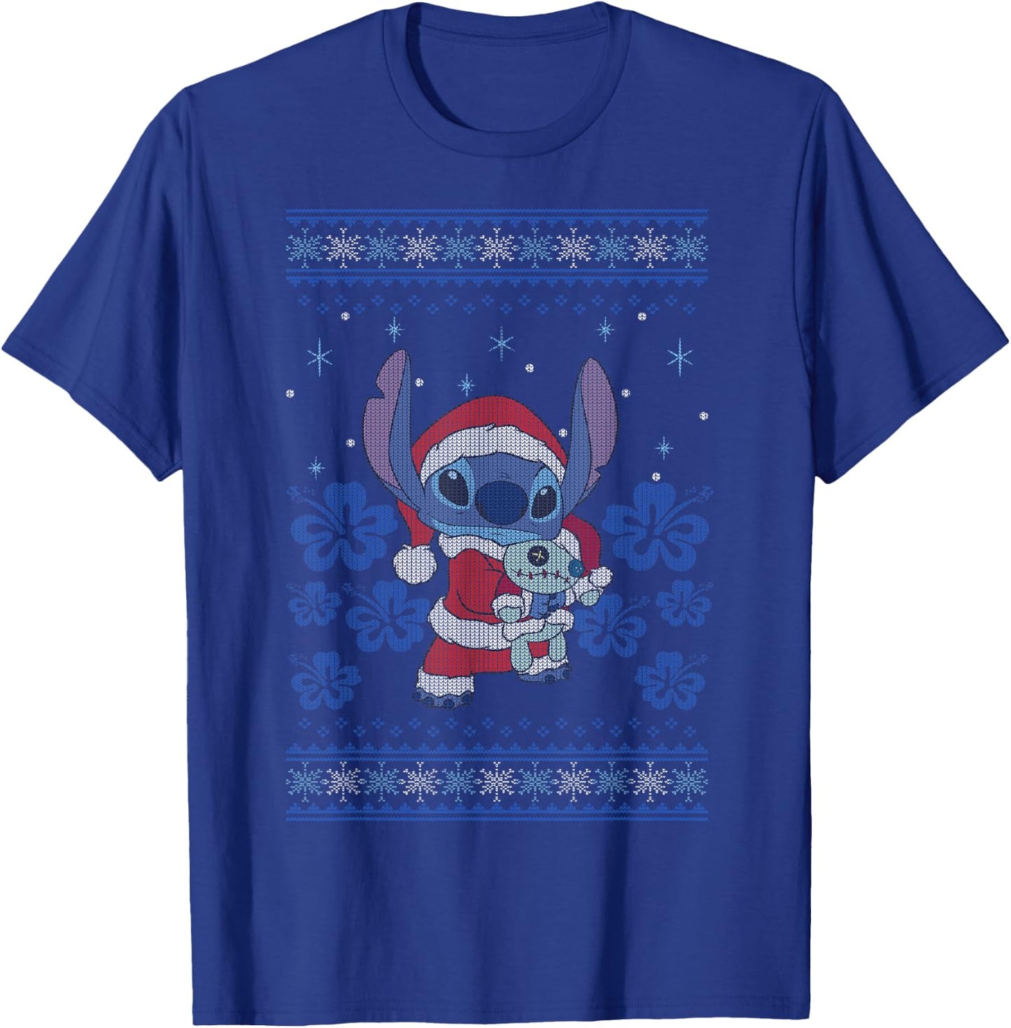 Disney Lilo & Stitch Christmas Stitch Sweater Style T-Shirt - T-Shirt | Royal