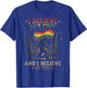 Funny Bigfoot Believe in Love Pride Month LGBTQ Ally Humor T-Shirt - T-Shirt | Royal
