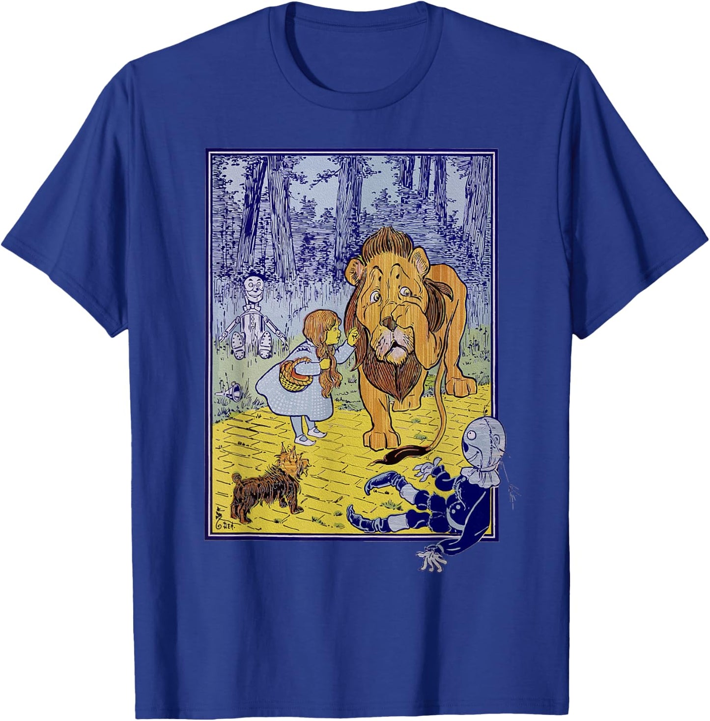 Retro Dorothy Slaps the Lion OZ Shirt Art-The Wizard Of OZ T-Shirt - T-Shirt | Royal
