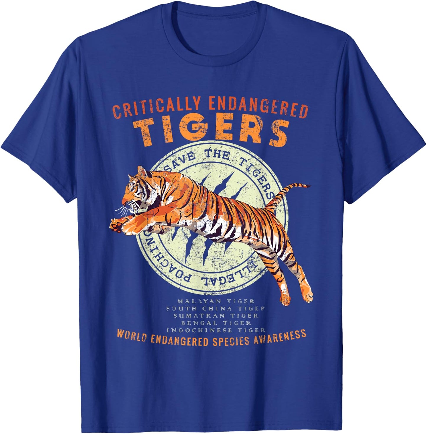 Save the Tigers T-Shirt - T-Shirt | Royal