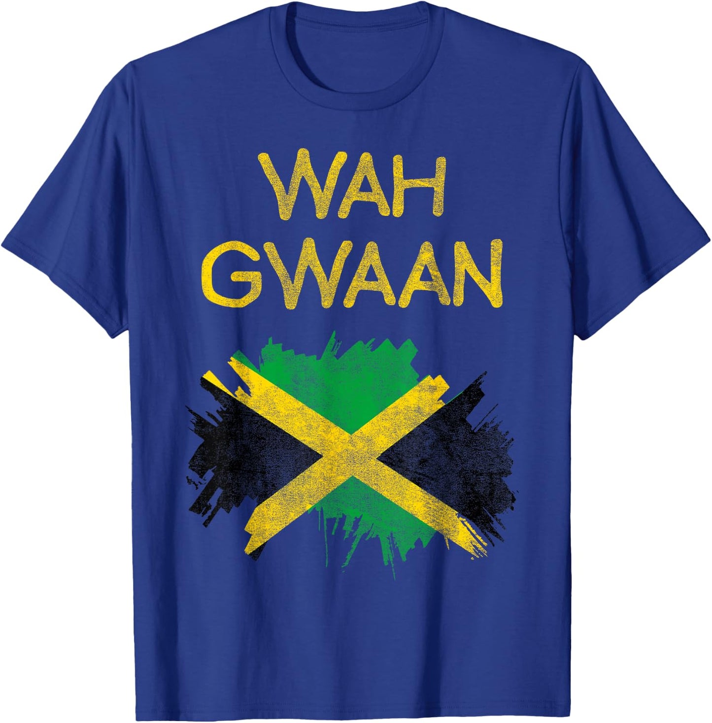 Wah Gwaan Jamaica Flag Jamaican Pride Reggae Vacation T-Shirt - T-Shirt | Royal