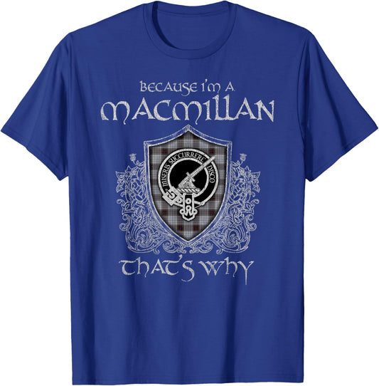 Clan MacMillan Crest Tartan Celtic Last Name Vinatge T-Shirt - T-Shirt | Royal