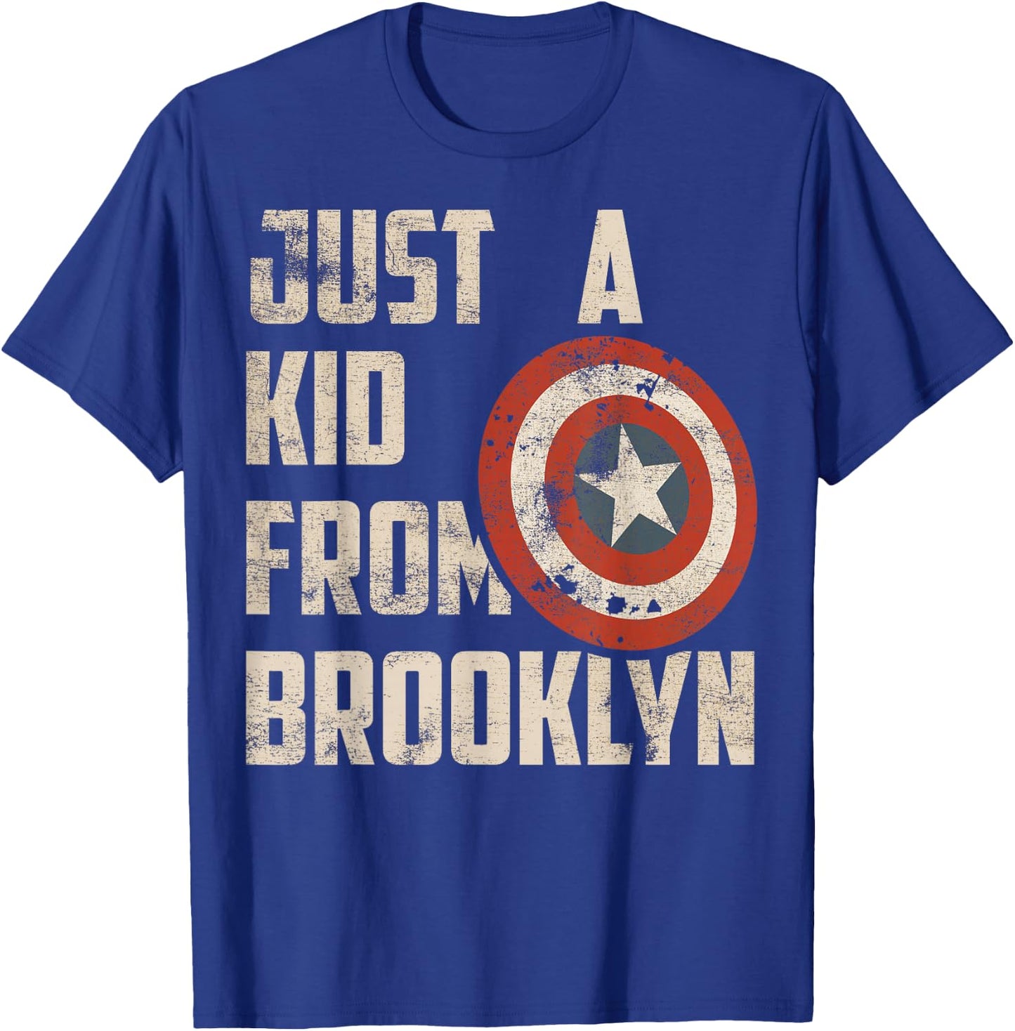 Marvel Captain America Just A Shield from Brooklyn T-Shirt - T-Shirt | Royal