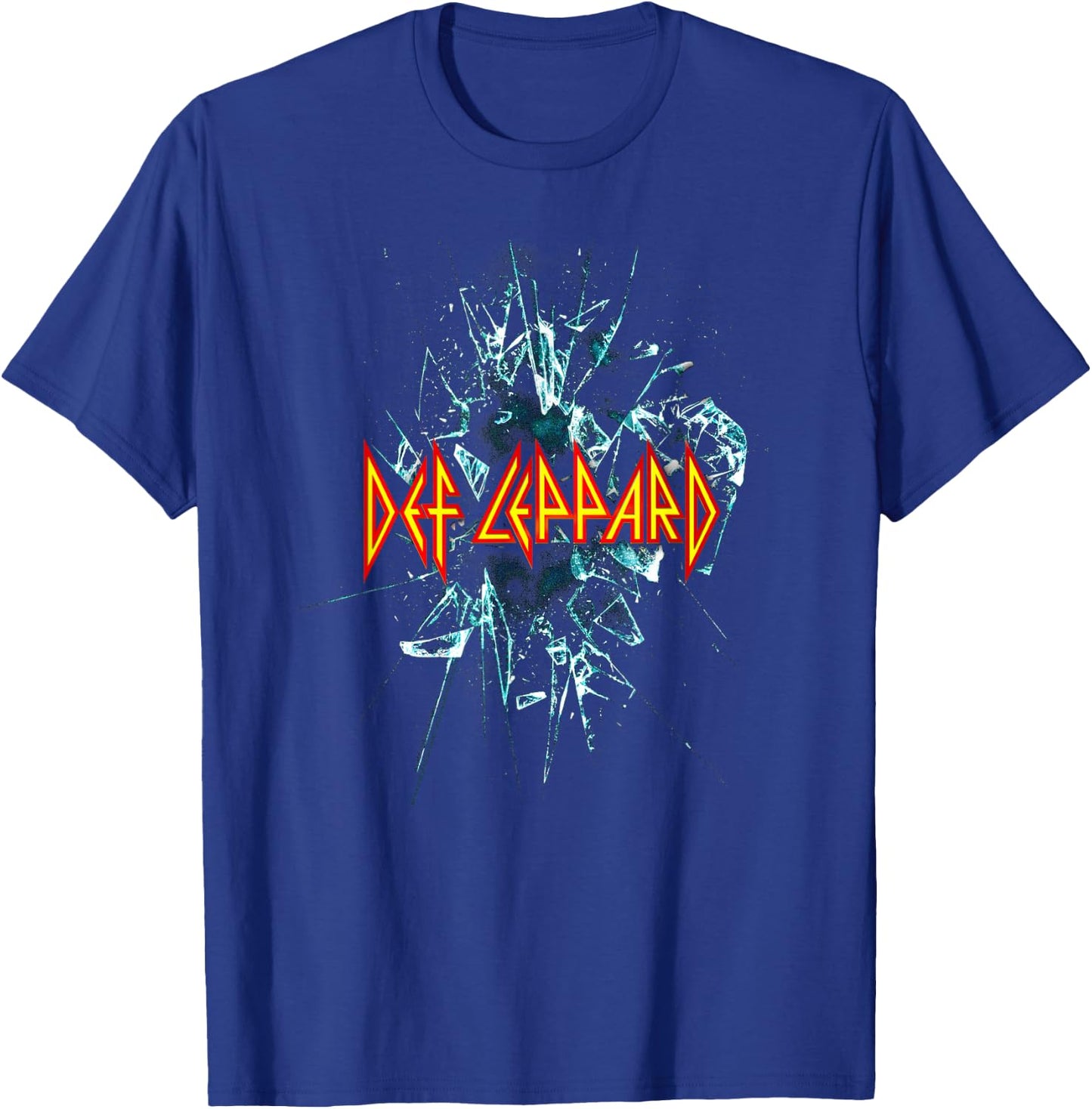 Def Leppard Classic Black Album - 100% Cotton, Adult Short Sleeve T-Shirt - T-Shirt | Royal