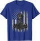 Mjolnir Hammer - American Viking Flag T-Shirt - T-Shirt | Royal