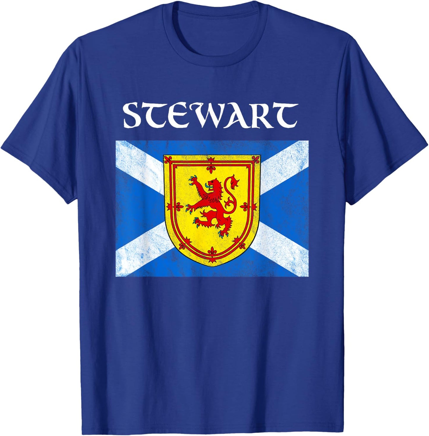 Stewart Scottish Clan Family Name Scotland Flag T-Shirt - T-Shirt | Royal