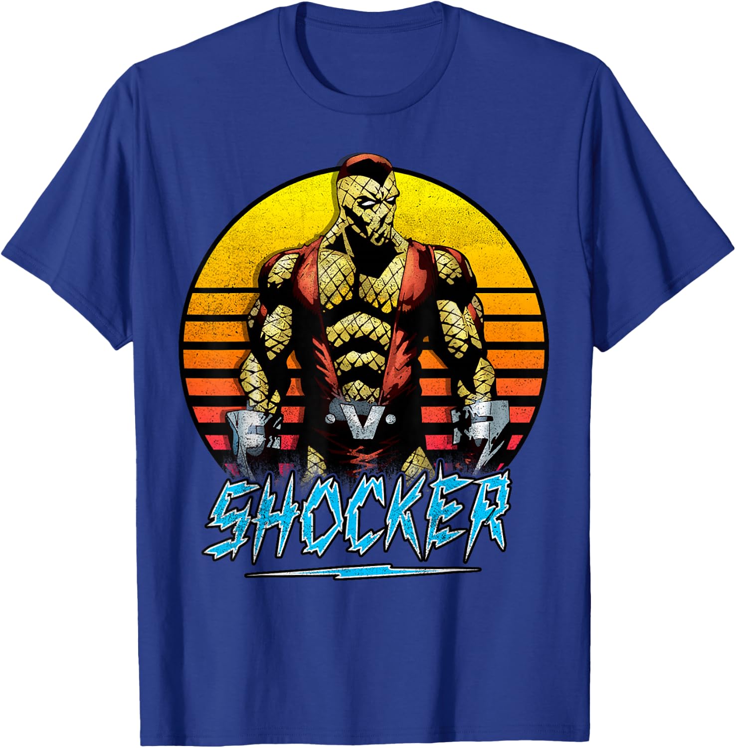 Marvel Shocker Retro 90's Spider-Man Sunset Graphic T-Shirt - T-Shirt | Royal