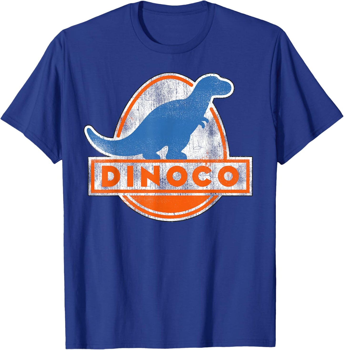 Disney Pixar Cars Iconic DINOCO Distressed Dinosaur Logo T-Shirt - T-Shirt | Royal