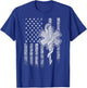 Two-Sided EMT First Responder American Flag Gift Men T-Shirt - T-Shirt | Royal