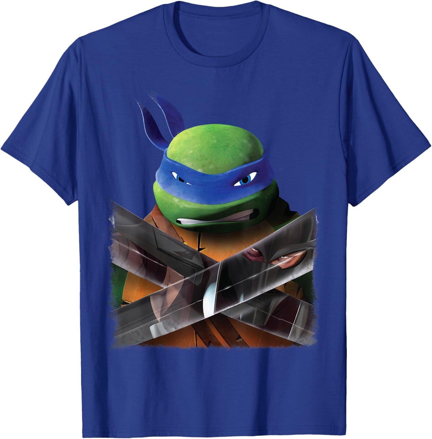 Teenage Mutant Ninja Turtles Leonardo Vs. Shredder T-Shirt - T-Shirt | Royal
