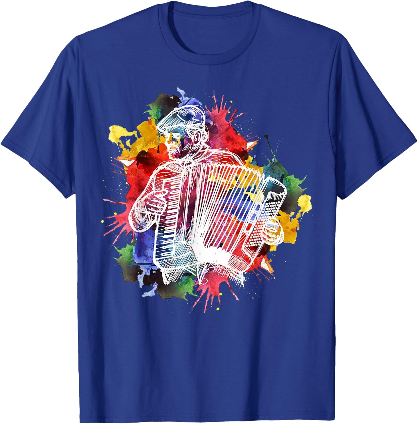 Accordion Player Musician Gift T-Shirt - T-Shirt | Royal
