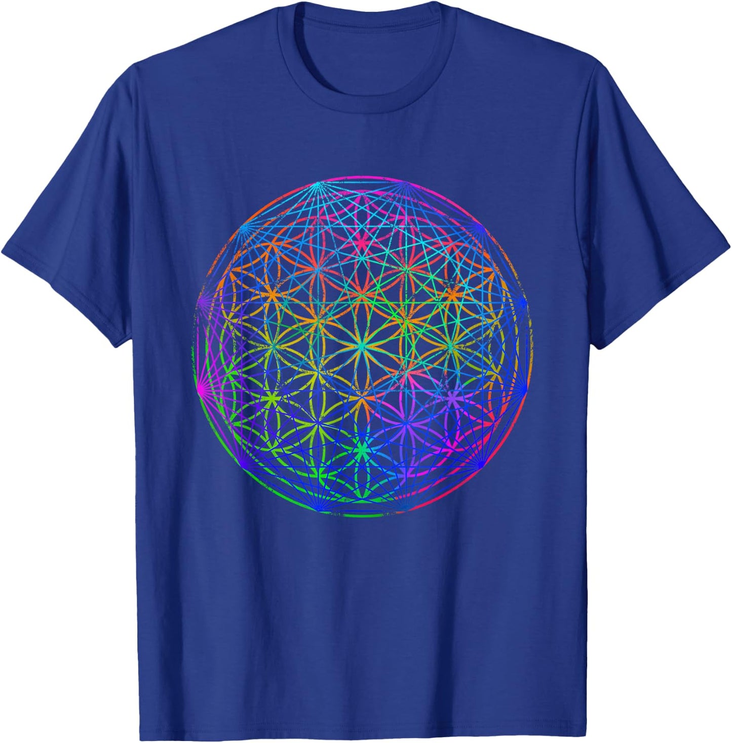 Geometric Chakra - Psychedelic Sacred Geometry T-Shirt - T-Shirt | Royal