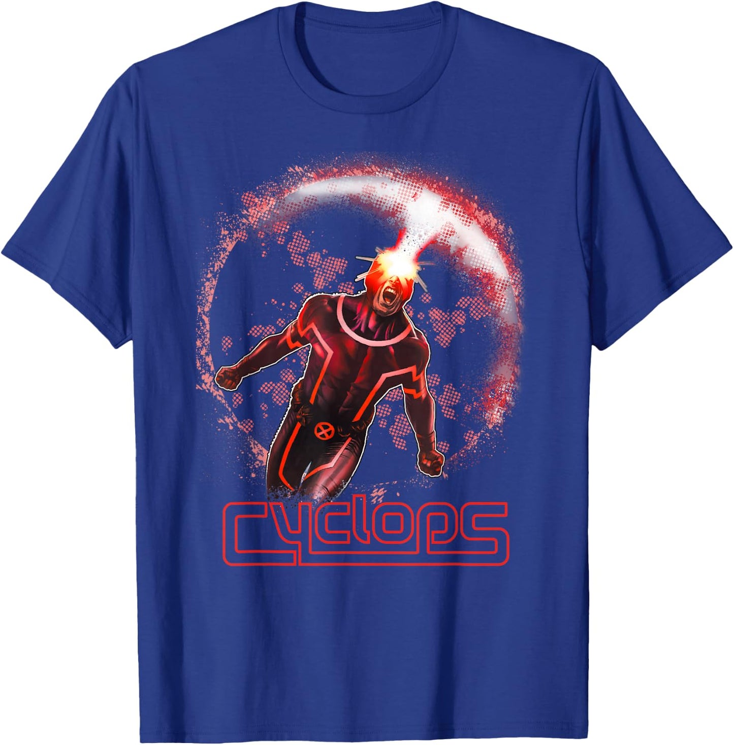 Marvel X-Men Cyclops Optic Blast Circle Graphic T-Shirt - T-Shirt | Royal