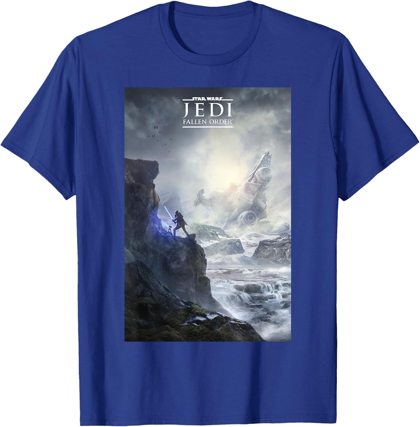 Star Wars Jedi Fallen Order Logo Teaser Poster T-Shirt - T-Shirt | Royal