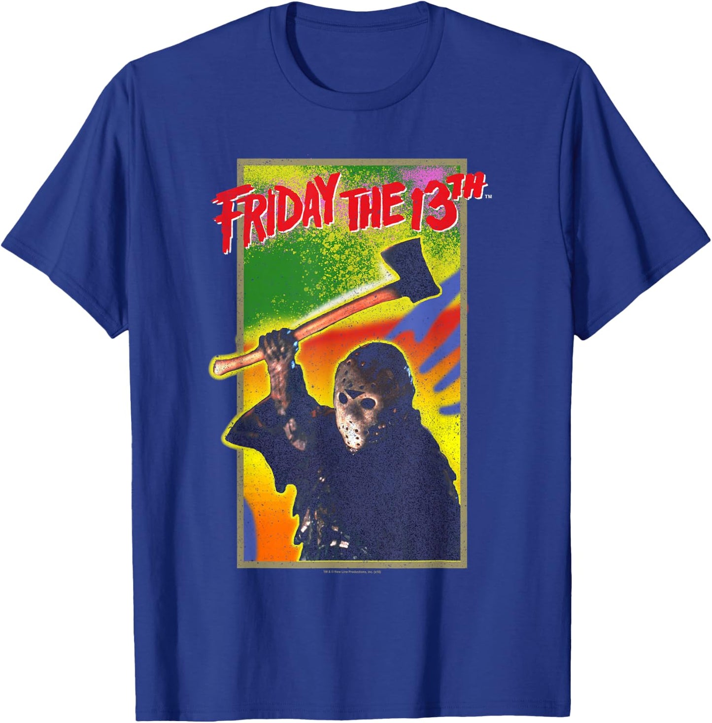 Friday The 13th Retro Game T-Shirt - T-Shirt | Royal