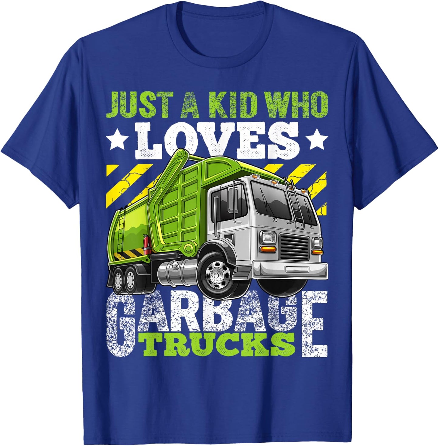 Just a Kid Who Loves Garbage Trucks Funny Gift Boys T-Shirt - T-Shirt | Royal