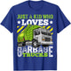 Just a Kid Who Loves Garbage Trucks Funny Gift Boys T-Shirt - T-Shirt | Royal