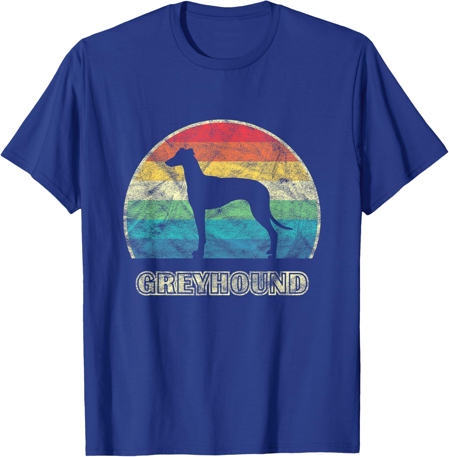Greyhound Vintage Style Dog T-Shirt - T-Shirt | Royal