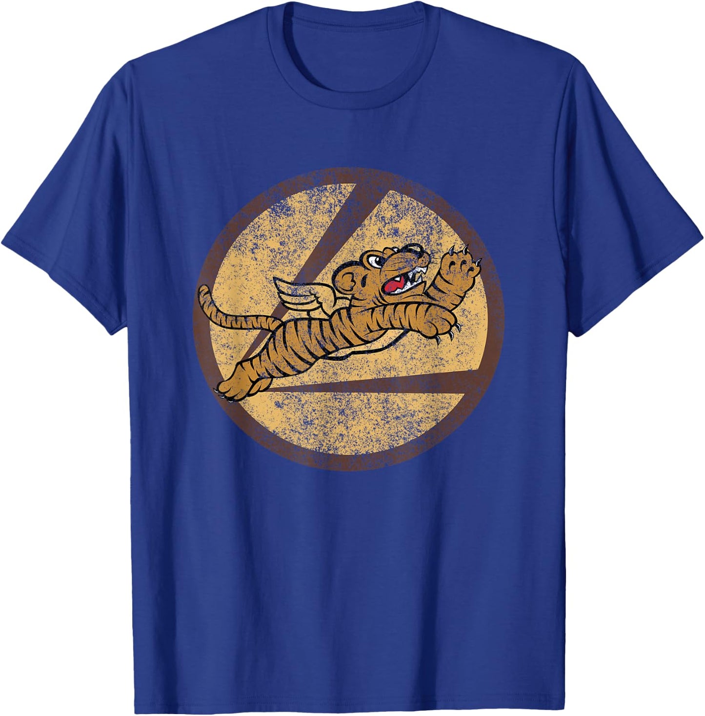 Vintage WW2 AVG Tigers Squadron Pilot Flying Patch T-Shirt - T-Shirt | Royal