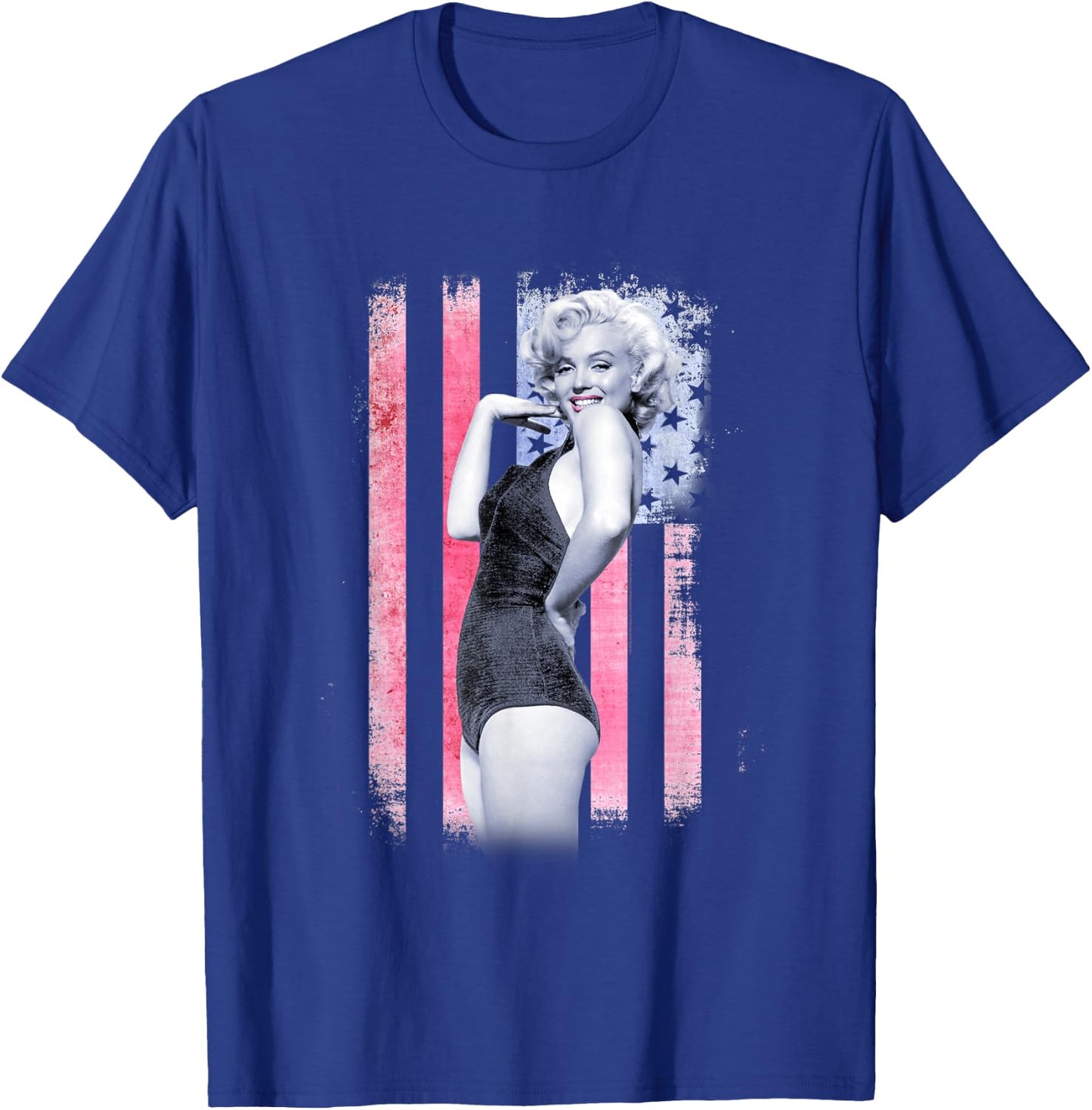 Marilyn Monroe USA Bathing Suit Pose T-Shirt - T-Shirt | Royal