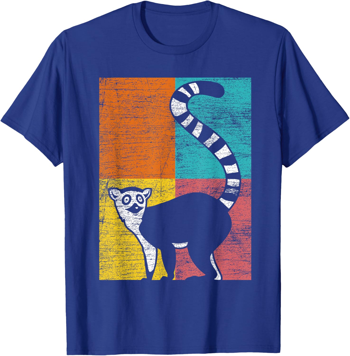 Madagascar Monkey Animal Lemur T-Shirt - T-Shirt | Royal