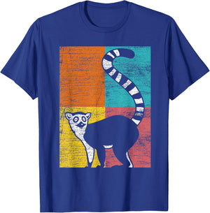 Madagascar Monkey Animal Lemur T-Shirt - T-Shirt | Royal