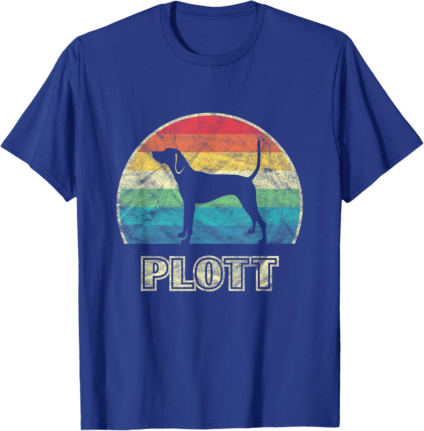 Plott Hound Vintage Style Dog T-Shirt - T-Shirt | Royal