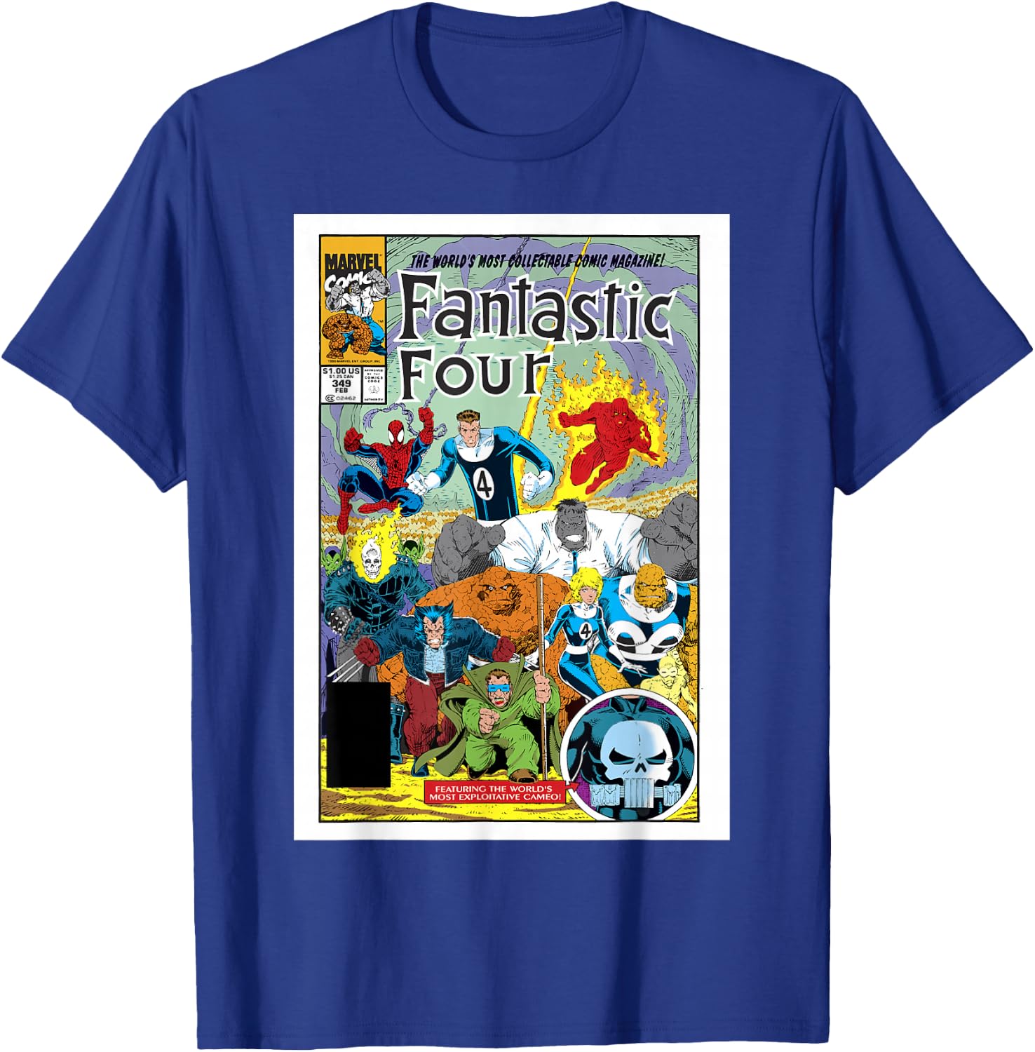 Marvel Exclusive Fantastic Four Vintage Comic Book Cover Small T-Shirt - T-Shirt | Royal