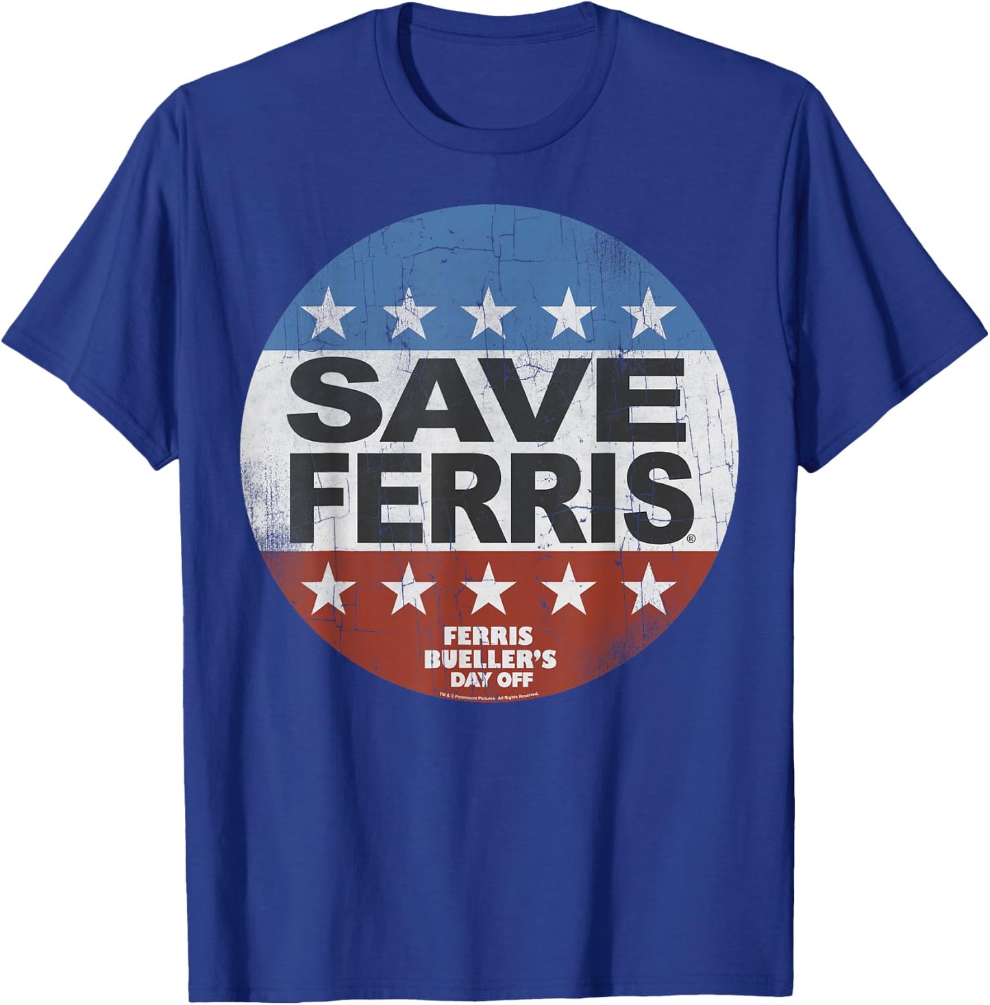 Ferris Bueller's Day Off Save Ferris Presidential Vote Logo T-Shirt - T-Shirt | Royal