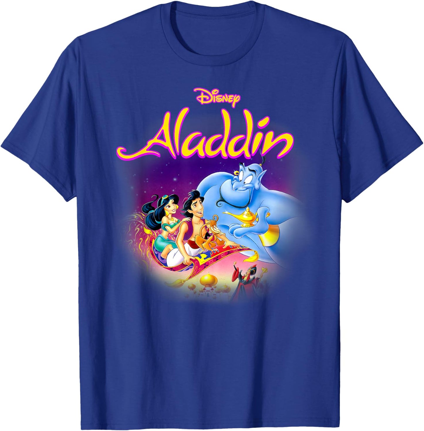 Disney Aladdin Faded Classic Movie Poster T-Shirt - T-Shirt | Royal