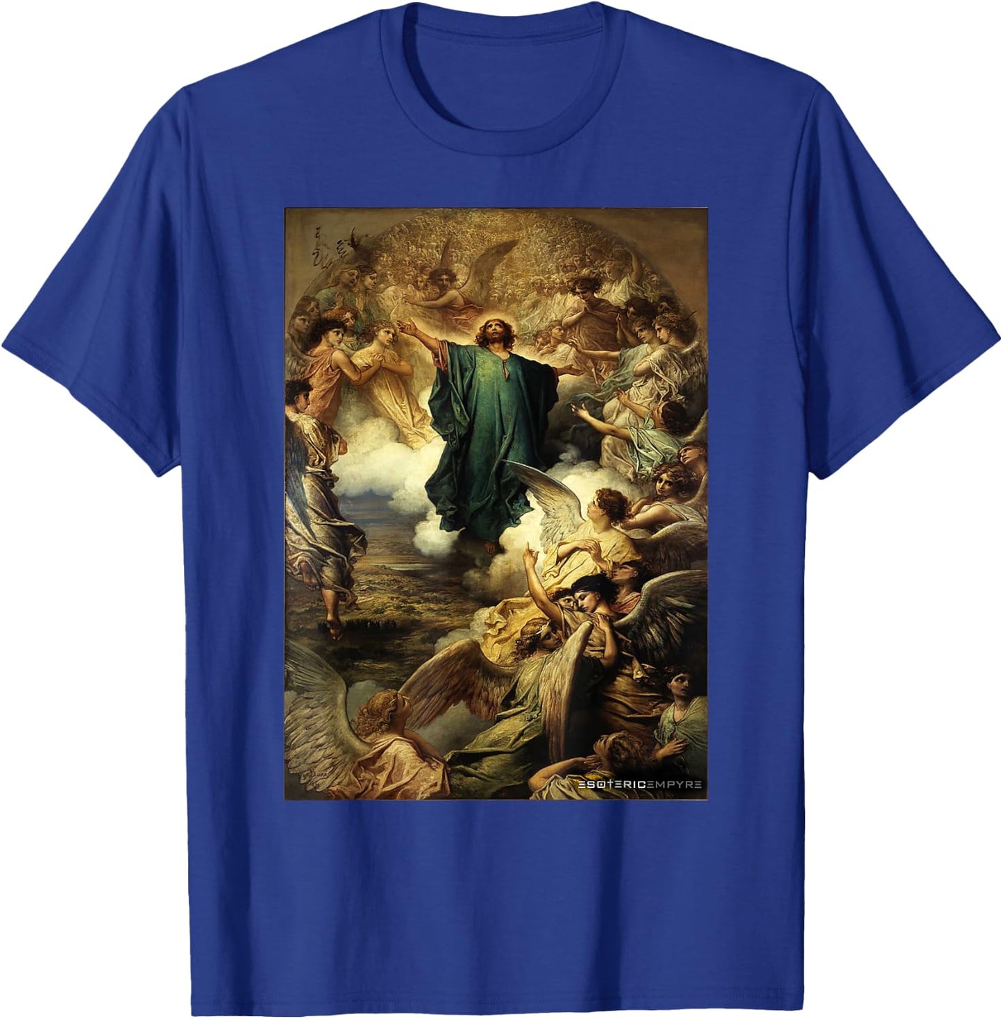 Jesus Christ Ascension Gustave Dore Heaven Angels T-Shirt - T-Shirt | Royal