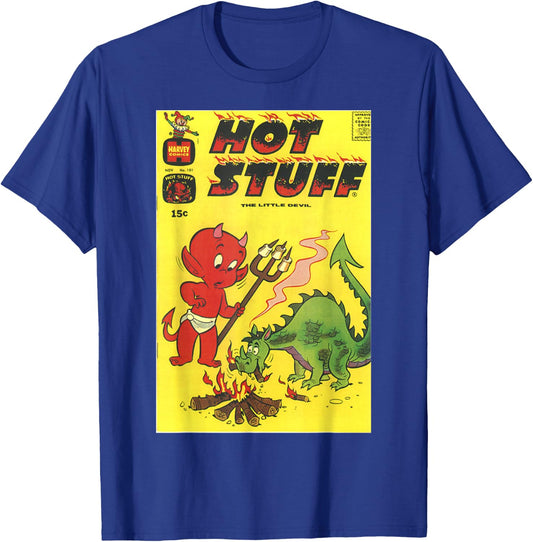 Hot Stuff The Little Devil Dragon Comic Book Cover T-Shirt - T-Shirt | Royal