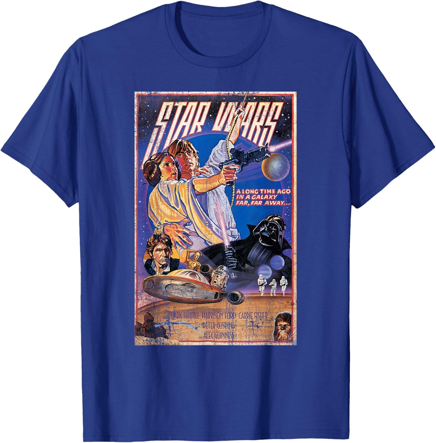 Star Wars Classic Vintage Movie Poster Disney+ T-Shirt - T-Shirt | Royal