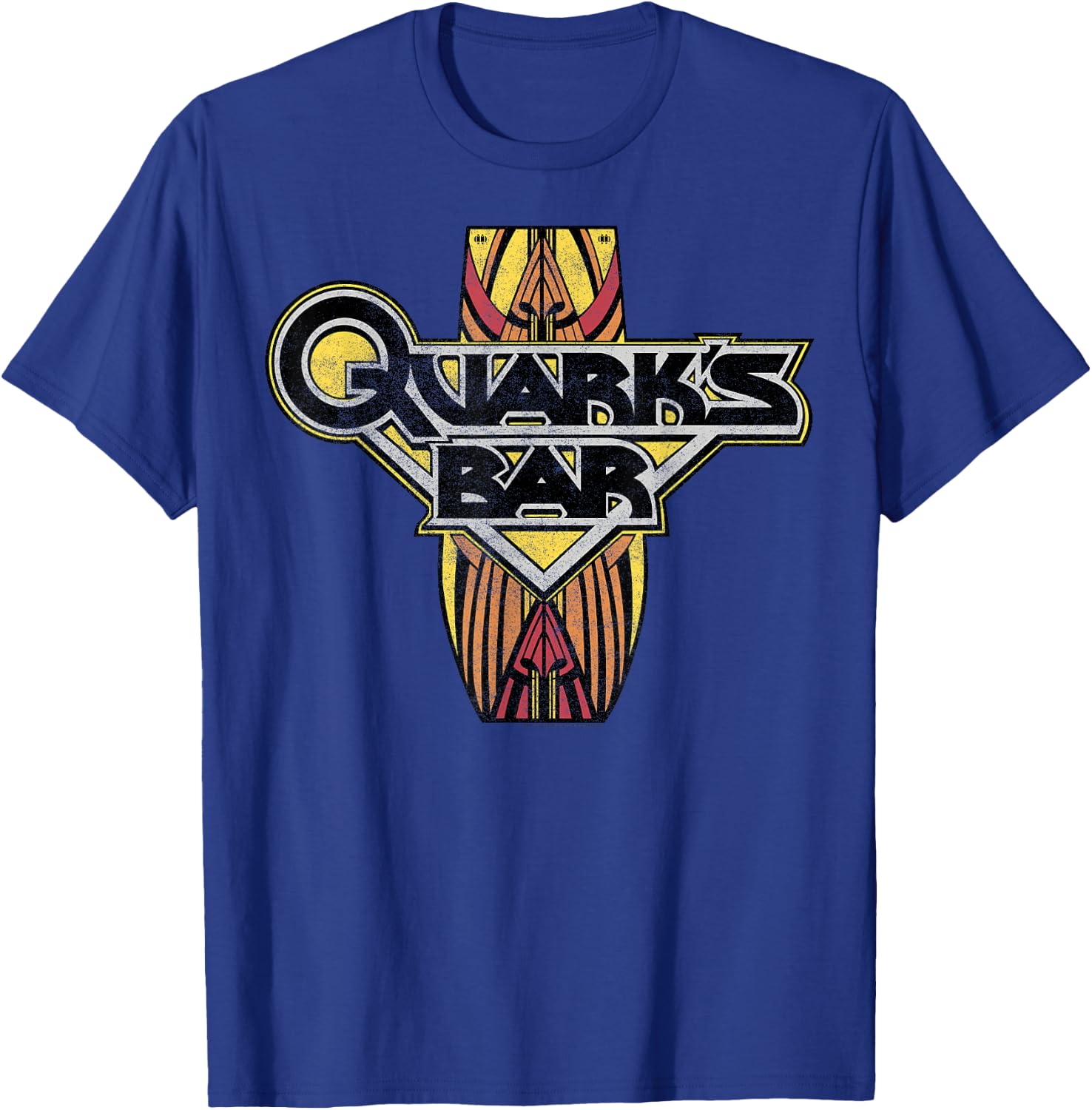 Star Trek: Deep Space Nine Quark's Bar Vintage Logo T-Shirt - T-Shirt | Royal