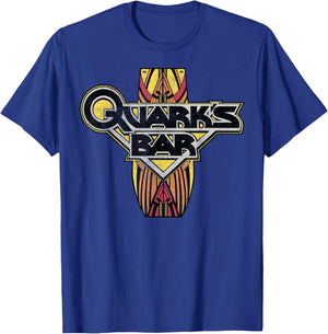 Star Trek: Deep Space Nine Quark's Bar Vintage Logo T-Shirt - T-Shirt | Royal