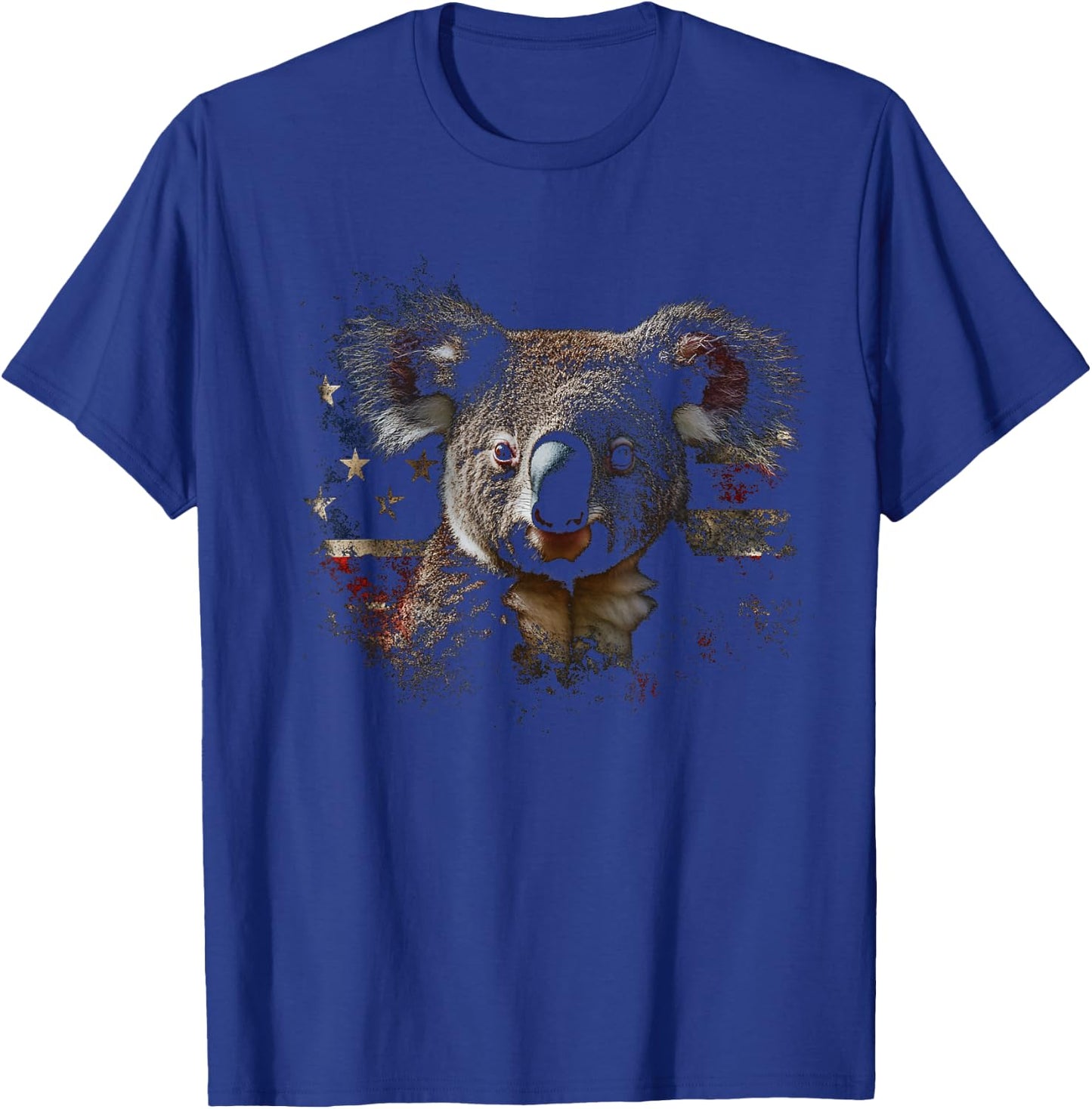 Patriotic Koala American Flag 4th of July Art T-Shirt - T-Shirt | Royal