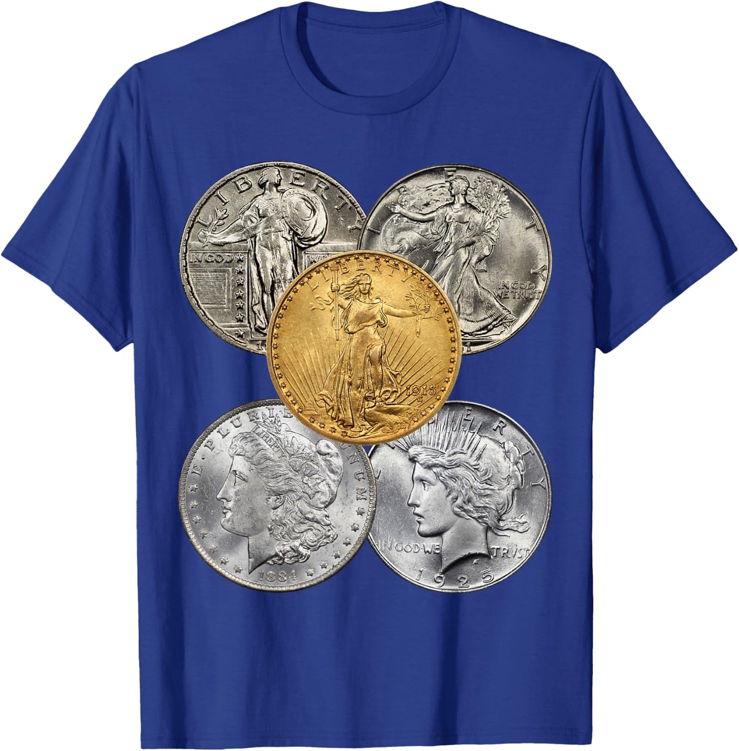 Coin Collecting - The Golden Era of U.S. Coins T-Shirt - T-Shirt | Royal
