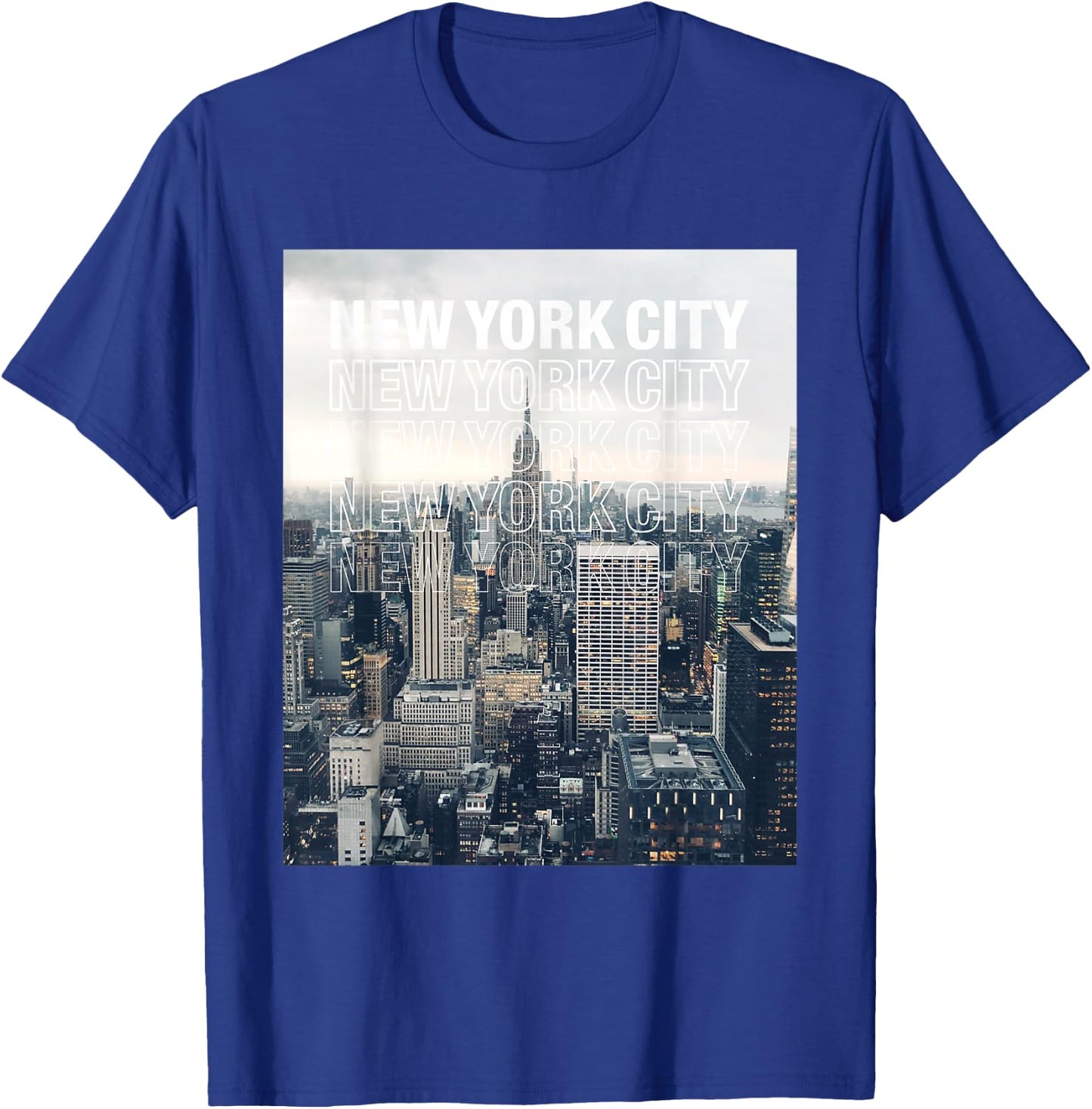 Urban New York City Shirt, New York City Skyline T-Shirt - T-Shirt | Royal
