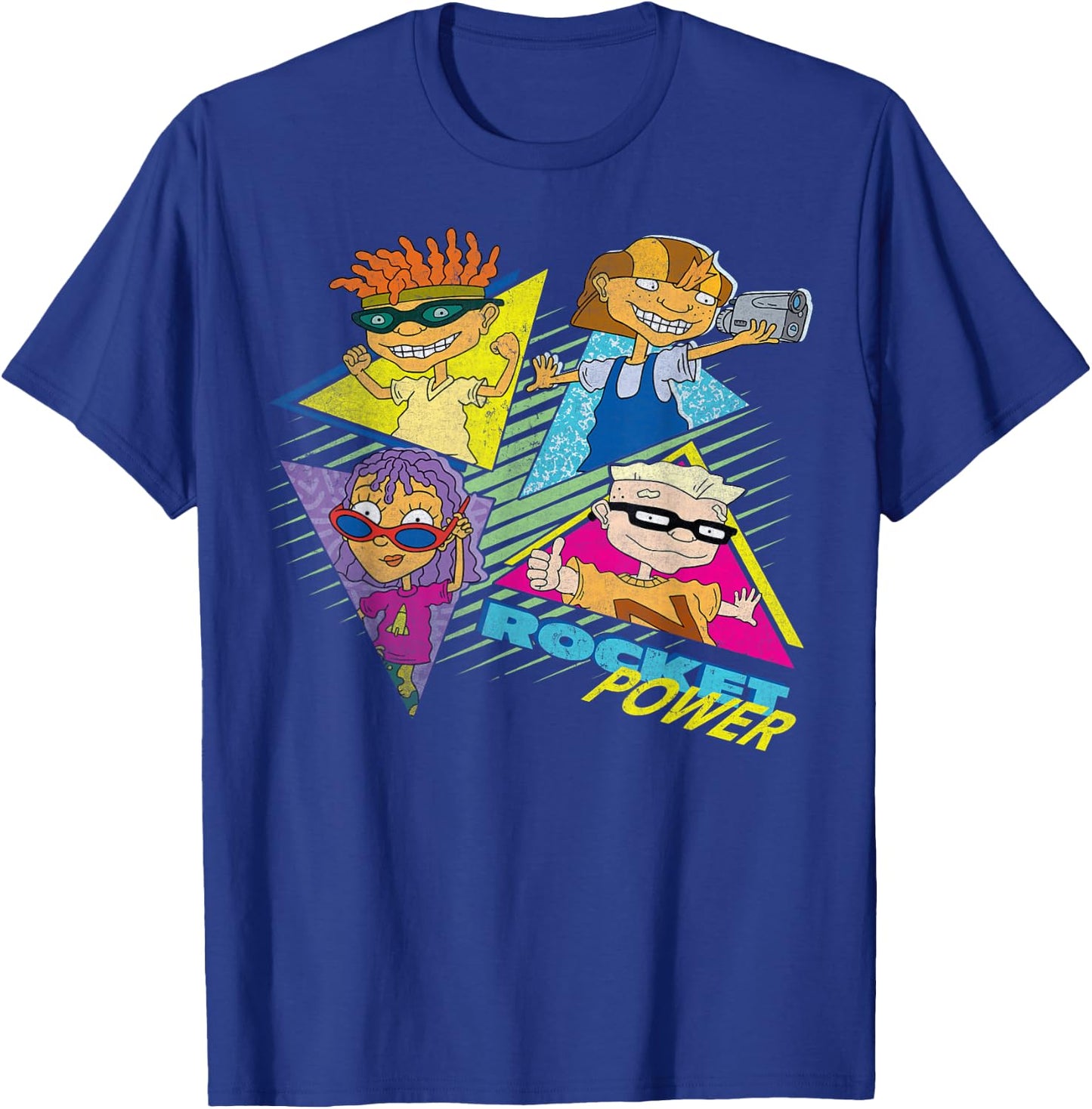 Nickelodeon Rocket Power Character Group Retro T-Shirt - T-Shirt | Royal