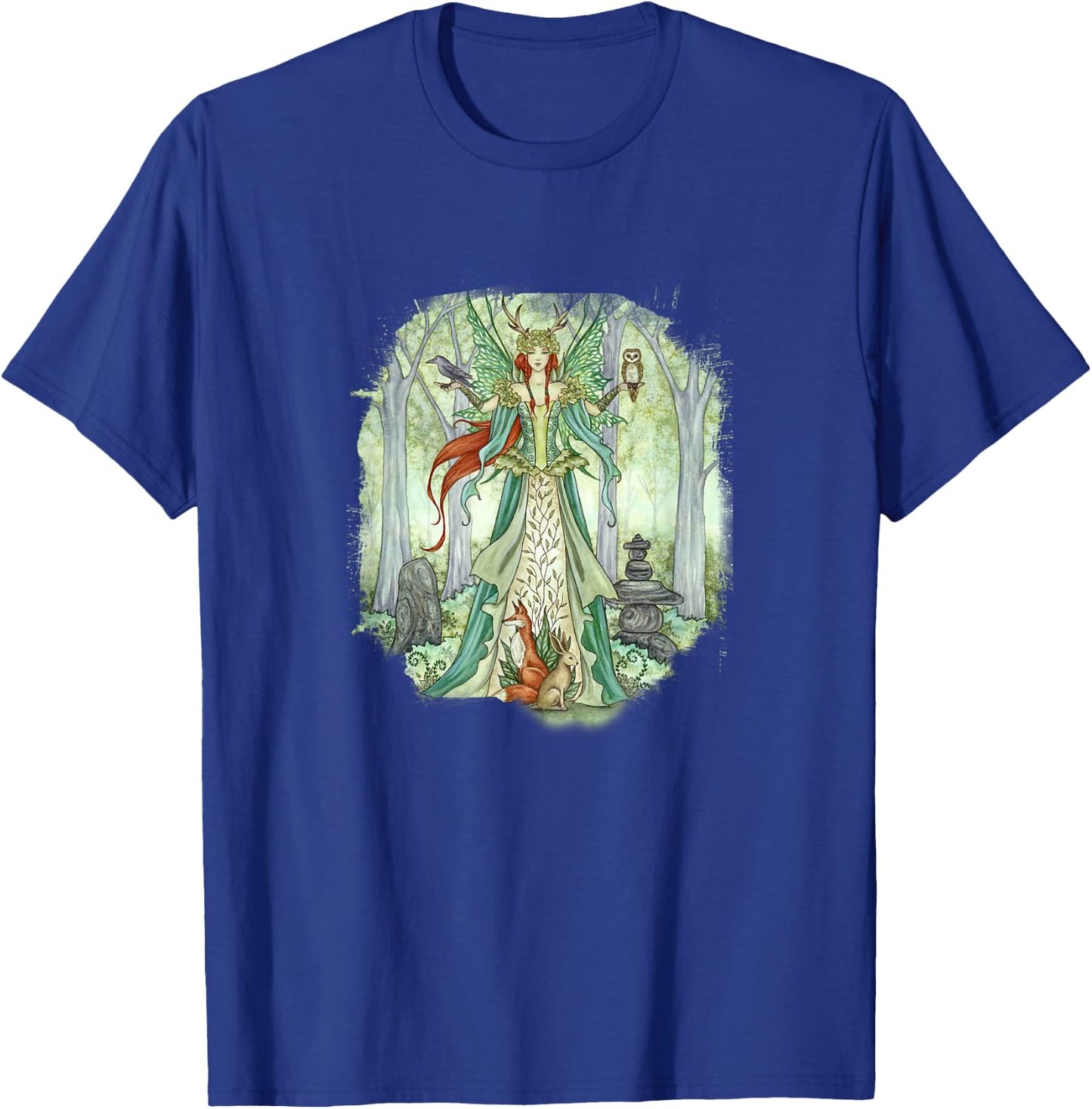 Amy Brown Art, Caretaker, Garden Faery Queen T-Shirt - T-Shirt | Royal