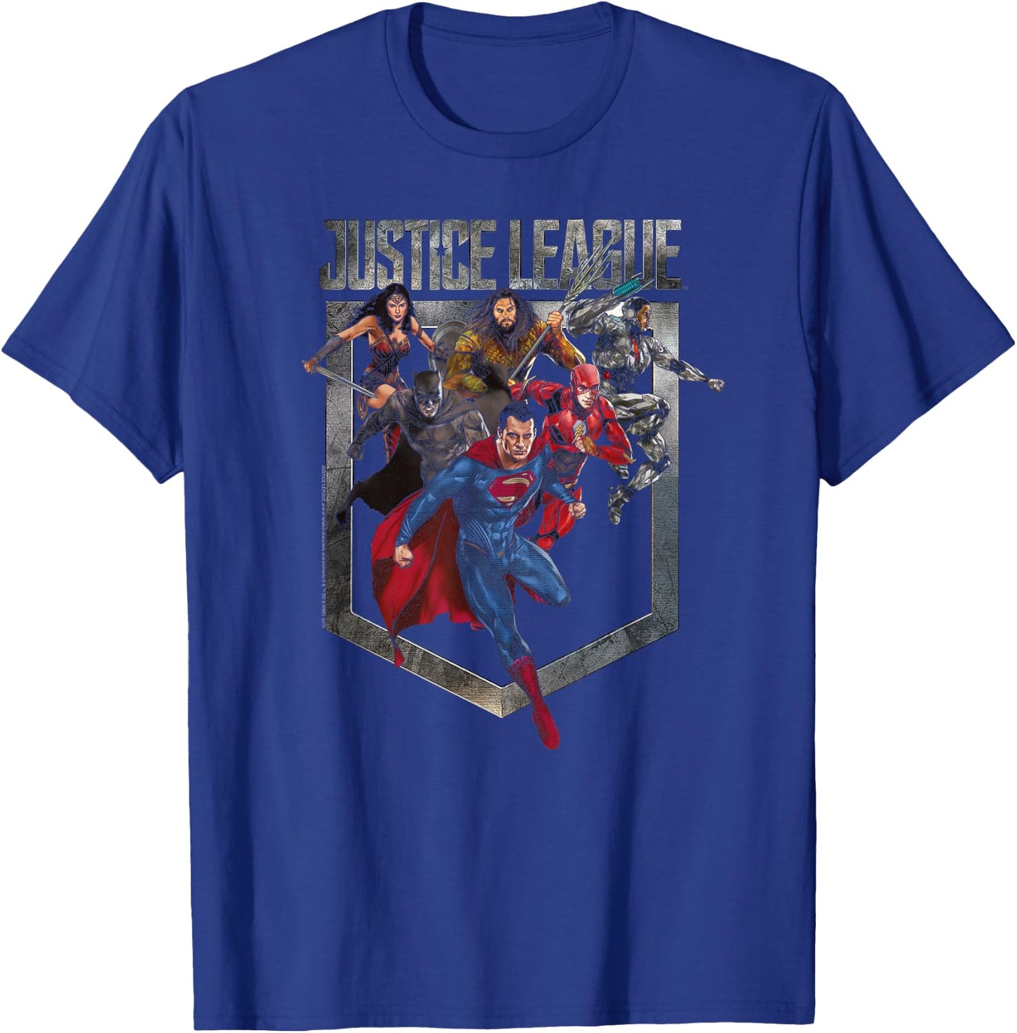 Justice League Movie Charge T Shirt T-Shirt - T-Shirt | Royal