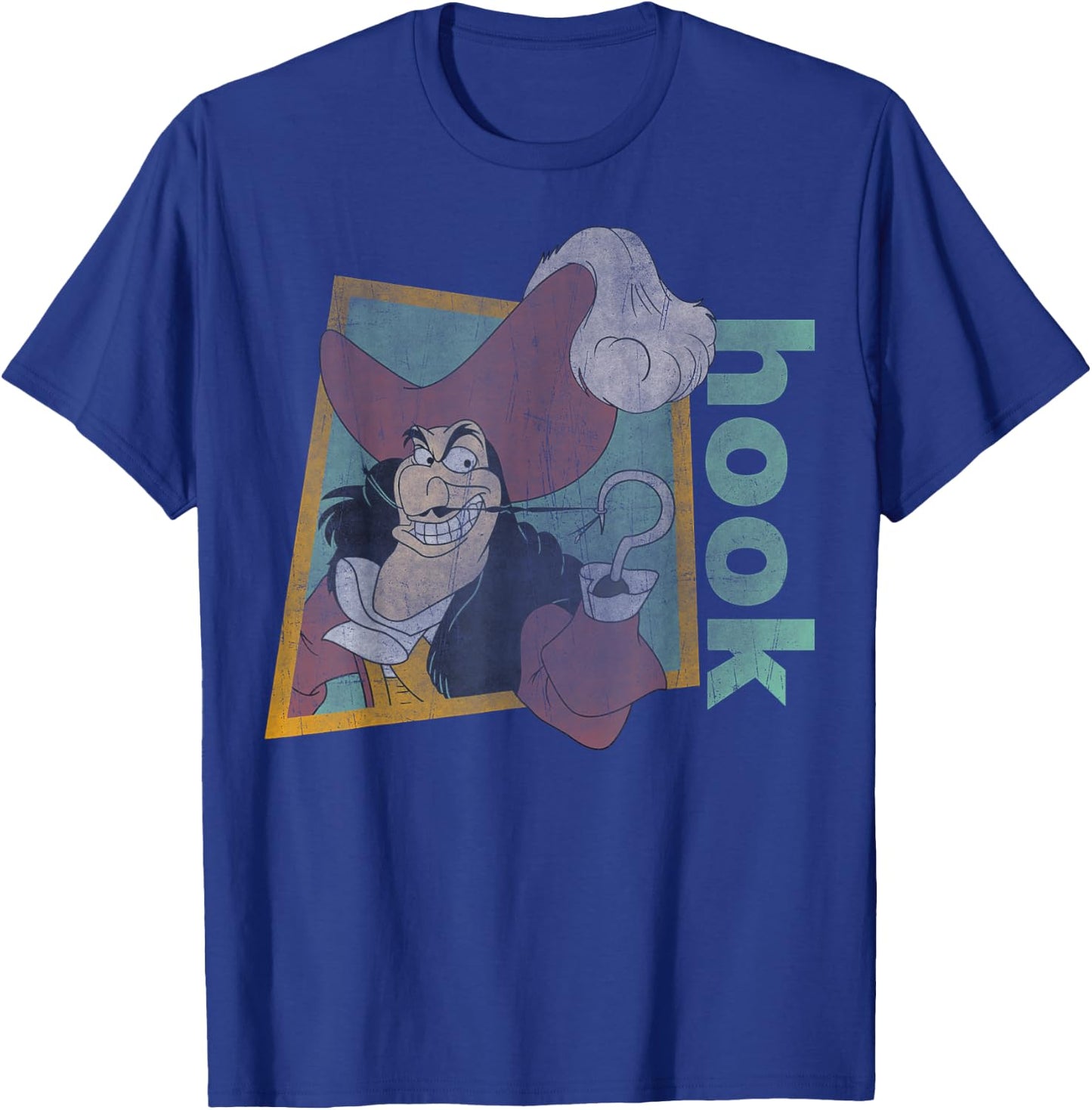 Disney Peter Pan Retro Captain Hook Smirking T-Shirt - T-Shirt | Royal