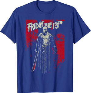 Friday The 13th Jason Drip T Shirt T-Shirt - T-Shirt | Royal